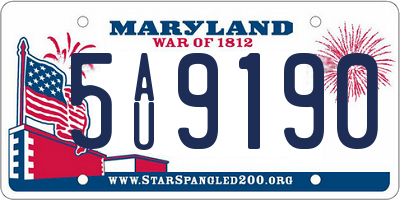 MD license plate 5AU9190