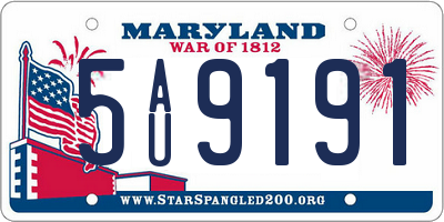 MD license plate 5AU9191