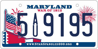 MD license plate 5AU9195