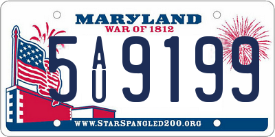 MD license plate 5AU9199