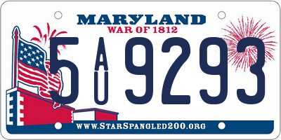 MD license plate 5AU9293