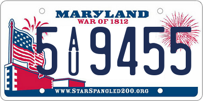 MD license plate 5AU9455