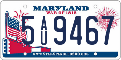 MD license plate 5AU9467