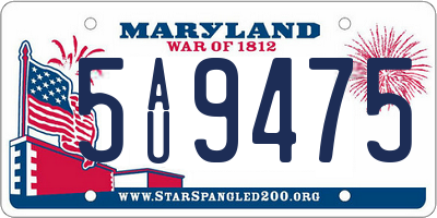 MD license plate 5AU9475