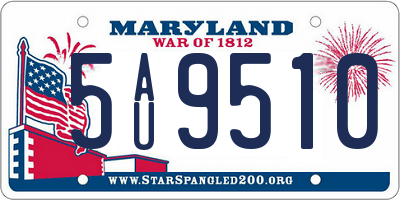 MD license plate 5AU9510