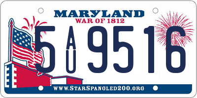 MD license plate 5AU9516