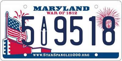 MD license plate 5AU9518