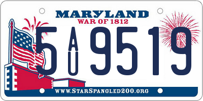 MD license plate 5AU9519