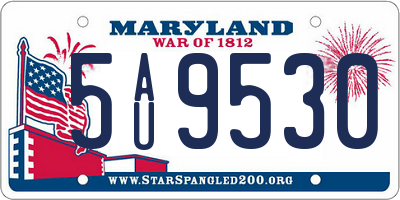 MD license plate 5AU9530