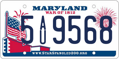 MD license plate 5AU9568