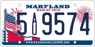 MD license plate 5AU9574