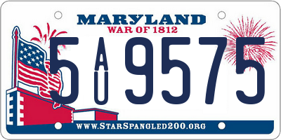 MD license plate 5AU9575