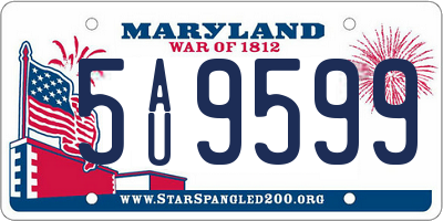 MD license plate 5AU9599