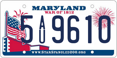 MD license plate 5AU9610