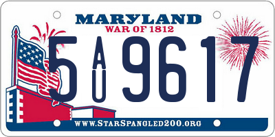MD license plate 5AU9617