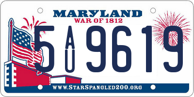 MD license plate 5AU9619