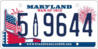 MD license plate 5AU9644