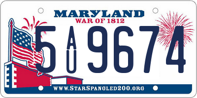 MD license plate 5AU9674