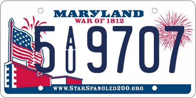 MD license plate 5AU9707