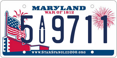 MD license plate 5AU9711