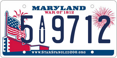 MD license plate 5AU9712