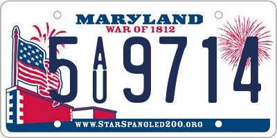 MD license plate 5AU9714
