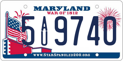 MD license plate 5AU9740