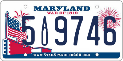 MD license plate 5AU9746