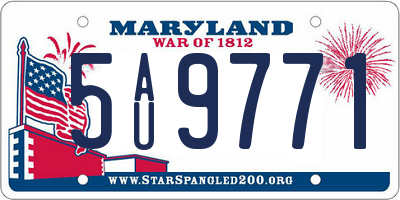 MD license plate 5AU9771