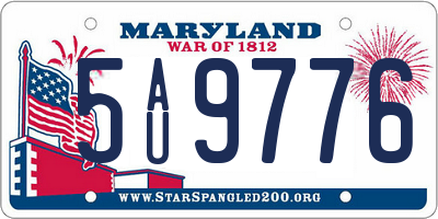 MD license plate 5AU9776