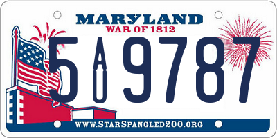 MD license plate 5AU9787