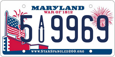 MD license plate 5AU9969