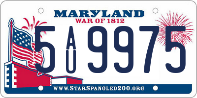 MD license plate 5AU9975