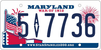 MD license plate 5AV7736