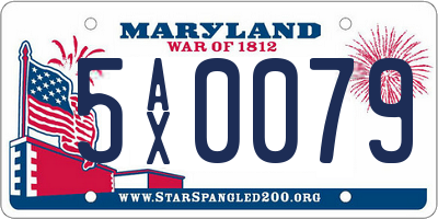 MD license plate 5AX0079