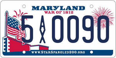 MD license plate 5AX0090