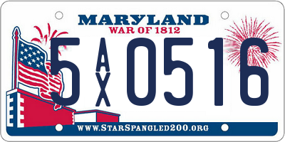 MD license plate 5AX0516