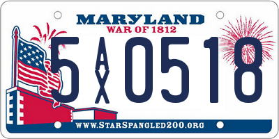 MD license plate 5AX0518