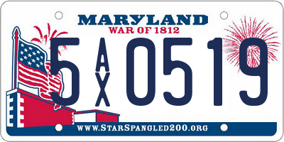 MD license plate 5AX0519