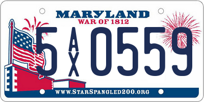 MD license plate 5AX0559