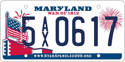 MD license plate 5AX0617