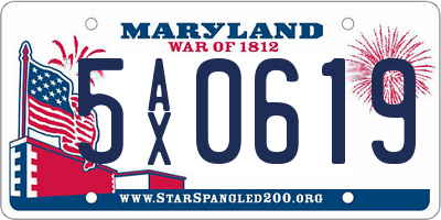 MD license plate 5AX0619