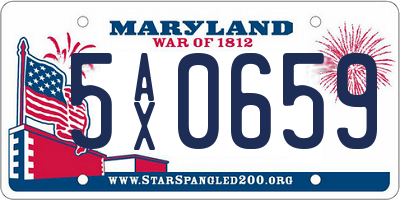 MD license plate 5AX0659