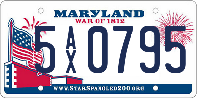 MD license plate 5AX0795