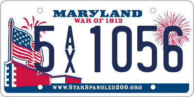 MD license plate 5AX1056