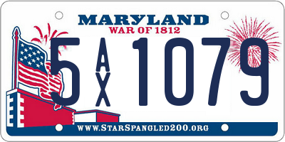 MD license plate 5AX1079