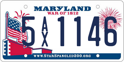 MD license plate 5AX1146