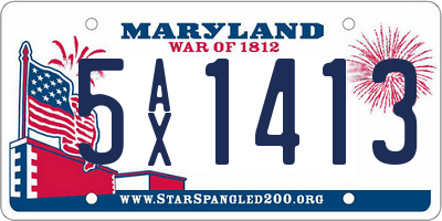 MD license plate 5AX1413