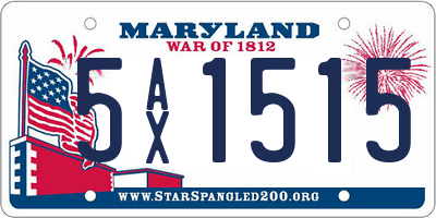 MD license plate 5AX1515