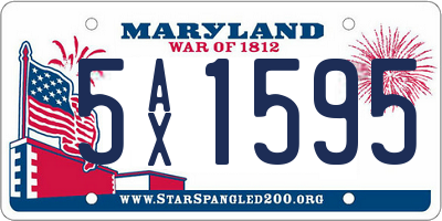 MD license plate 5AX1595